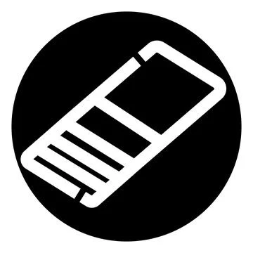 Eraser tool removing mistake in black circle icon 스톡 일러스트