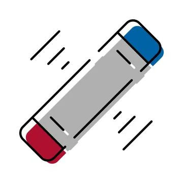 Eraser tool removing mistake in a flat design Stock Illustration