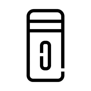 Eraser tool removing mistake in a minimalist design icon Stockillustratie