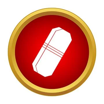 Eraser tool removing mistakes icon school supplies Stockillustratie