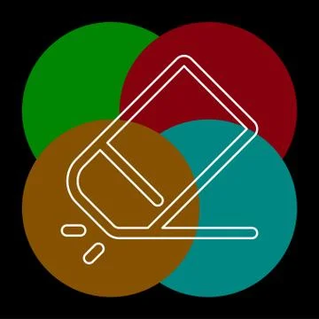 Eraser vector icon Stock Illustration