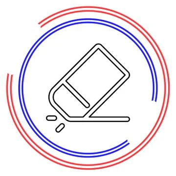 Eraser vector icon Stock Illustration