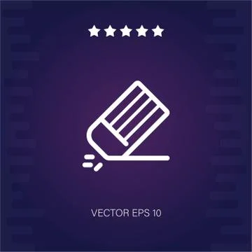 Eraser vector icon Stock Illustration