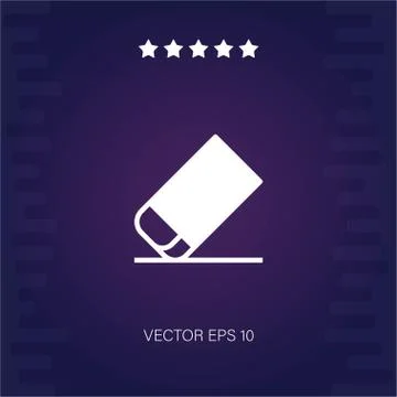 Eraser vector icon Stock Illustration