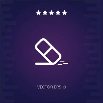 Eraser vector icon Illustrazione stock