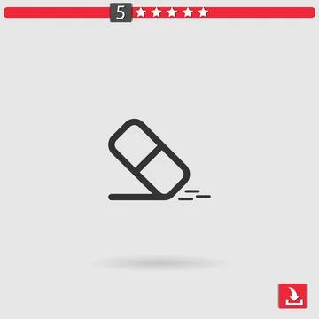 Eraser vector icon Illustrazione stock