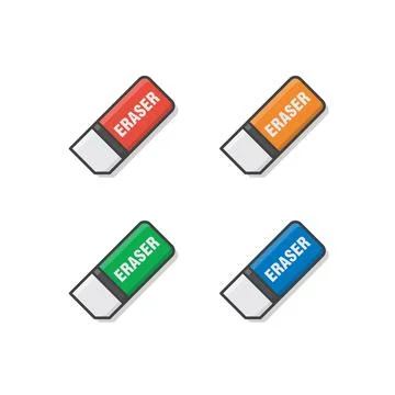 Eraser Vector Icon Illustration. School And Office Icon Stock Illustration