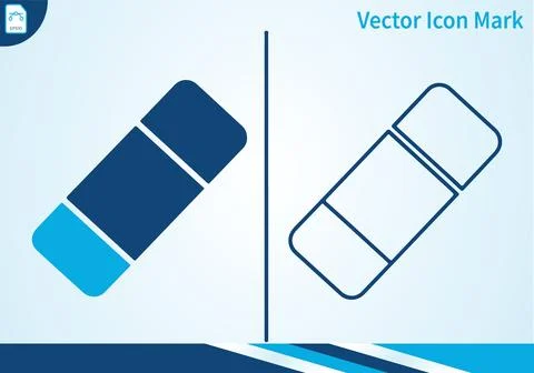Eraser vector icon mark. vector icon sign mark of eraser. Stock-Illustration