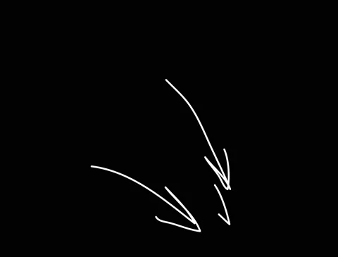 Erasing arrows handdrawn doodle with alpha channel Stock Footage 170334824