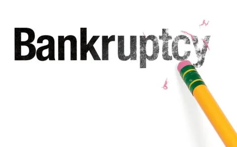 Erasing bankruptcy Stock Illustration