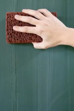 Erasing the Blackboard 스톡 사진