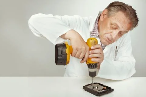 Erasing data from hard drive in compliance with GDPR Stock Photos