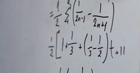Erasing Scientific and algebraic formulas Stock Footage 102613430