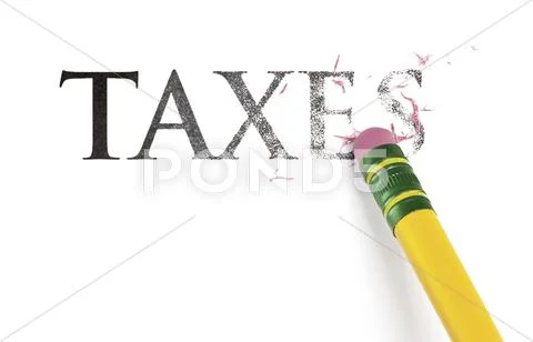 Erasing taxes Stock Illustration