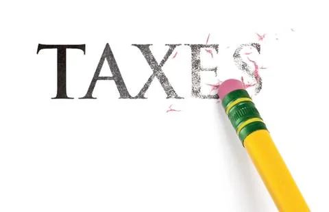 Erasing taxes Stock Illustration