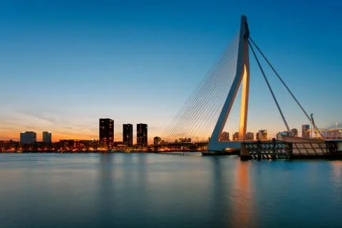 Erasmus Bridge - Rotterdam.. Stock Photos