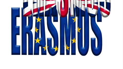 Erasmus programme animation Video stock 324036798