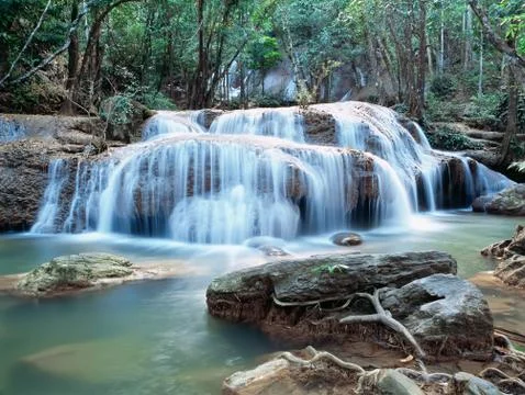 Erawan falls Foto stock