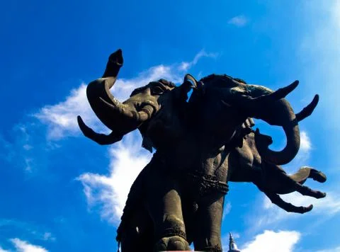 Erawan monument5 Stock Photos