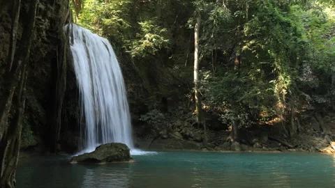 Erawan Waterfall 3rd level Stock Footage 271570352
