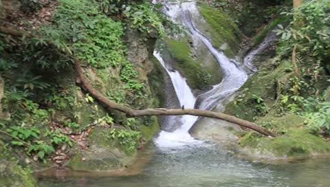 Erawan waterfall Video stock 8866552