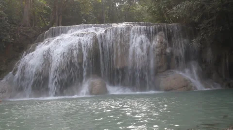 Erawan Waterfall 스톡 동영상 33977295