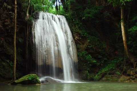 Erawan waterfall Foto stock