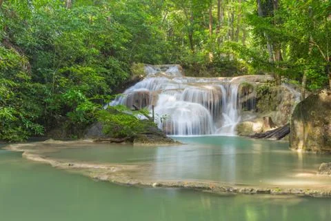 Erawan Waterfall Stock Photos