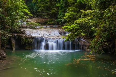 Erawan Waterfall Stock Photos