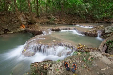 Erawan Waterfall Stock Photos
