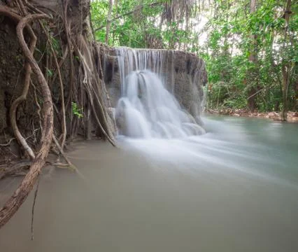 Erawan waterfall Stock Photos