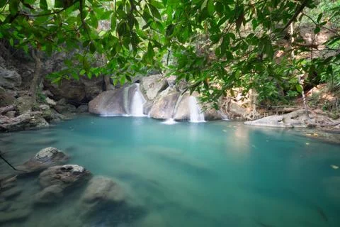 Erawan Waterfall Stock Photos