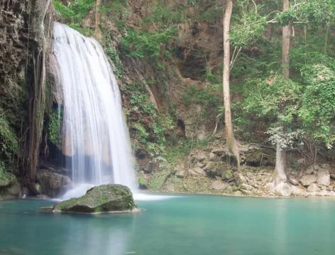 Erawan Waterfall Stock Photos