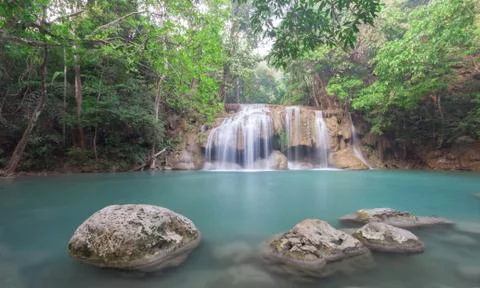 Erawan Waterfall Foto stock