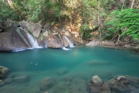 Erawan Waterfall Stock Photos