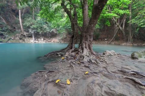 Erawan Waterfall Foto stock