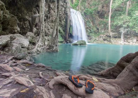 Erawan Waterfall Stock Photos