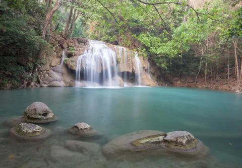 Erawan Waterfall Stock Photos