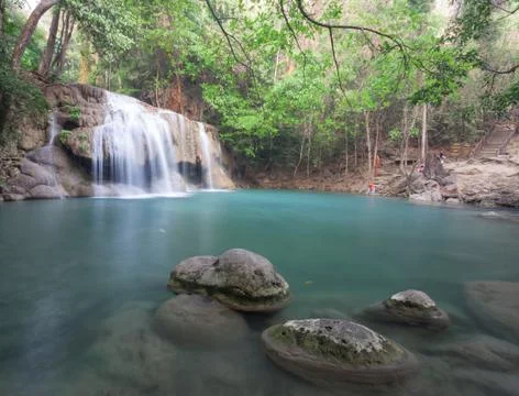 Erawan Waterfall Stock Photos