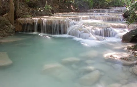Erawan Waterfall Stock Photos
