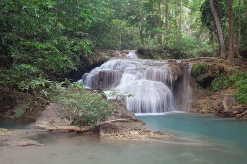 Erawan Waterfall Stock Photos