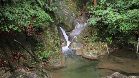 Erawan waterfall in thailand Stock Footage 51246817
