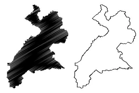 Erbil Governorate map vector.... Stock Illustration
