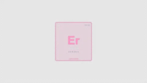 Erbium Er Periodic Table Element Tile Labeled Animation Video Overlay Alpha 4K Видео 339367596