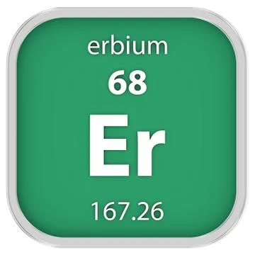 Erbium material sign Fotos de archivo