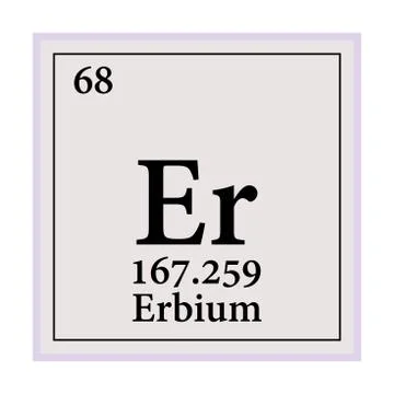 Erbium Periodic Table of the Elements Vector illustration eps 10. イラスト素材
