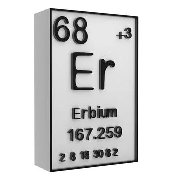 Erbium,Phosphorus on the periodic table of the elements on white blackgroun.. イラスト素材