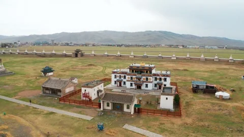 Erdene Zuu Monastery, the oldest Buddhist monastery in central Mongolia. 스톡 동영상 296818702