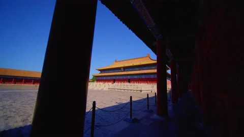 Ere is no one in Taimiao during the day Stock-Footage 157035995