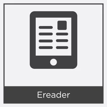Ereader icon isolated on white background Free Stock Illustration